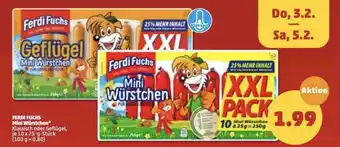 PENNY Ferdi Fuchs Mini Würstchen 10x25g Angebot