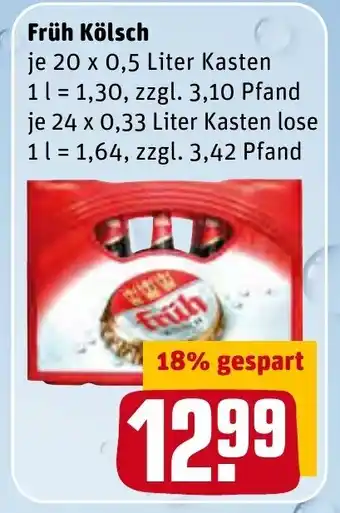 REWE Center Früh Kölsch 20x0,5L/24x0,33L Angebot