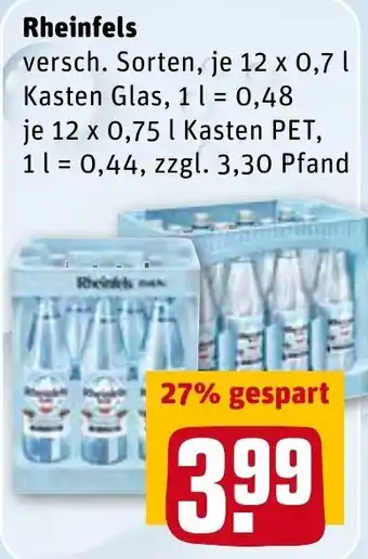 REWE Center Rheinfels 12x0,7L/0,75L Angebot