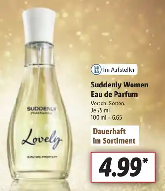 Lidl Suddenly Women Eau de Parfum 75ml Angebot