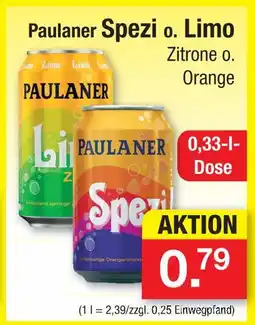 Zimmermann Paulaner spezi o. limo Angebot