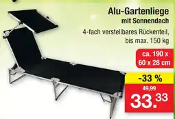 Zimmermann Alu-gartenliege Angebot