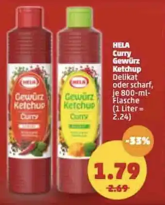 PENNY Hela Curry Gewürz Ketchup 800ml Angebot