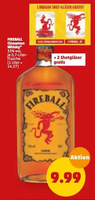 PENNY Fireball Cinnamon Whisky 0,7 liter Angebot