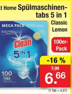 Zimmermann At home spülmaschinentabs 5 in 1 Angebot