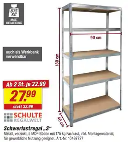 toom Baumarkt Schulte regalwelt schwerlastregal „s“ Angebot
