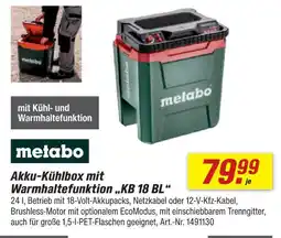 toom Baumarkt Metabo akku-kühlbox mit warmhaltefunktion kb 18 bl Angebot