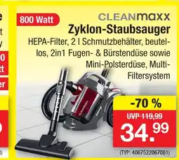 Zimmermann Cleanmaxx zyklon-staubsauger Angebot