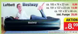 Zimmermann Bestway luftbett ca. 185 x 76 x 22 cm Angebot