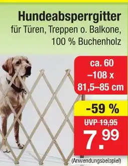 Zimmermann Hundeabsperrgitter Angebot
