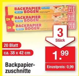 Zimmermann Alufix backpapier-zuschnitte Angebot