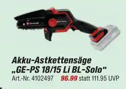 toom Baumarkt Akku-astkettensäge ge-ps 18/15 li bl-solo Angebot
