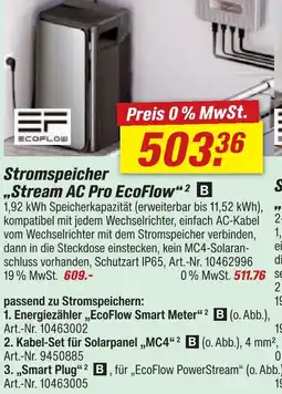 toom Baumarkt Ecoflow stream ac pro 0 % mwst Angebot