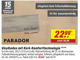 toom Baumarkt Parador vinylboden mit kork-komforttechnologie Angebot