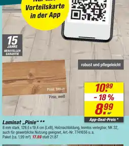 toom Baumarkt Laminat pinie braun Angebot