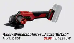 toom Baumarkt Einhell akku-winkelschleifer axxio 18/125 Angebot