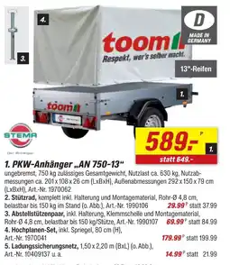 toom Baumarkt Stema pkw-anhänger „an 750-13“ Angebot