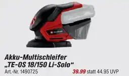 toom Baumarkt Einhell akku-multischleifer „te-os 18/150 li-solo“ Angebot