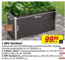 toom Baumarkt Wpc-hochbeet anthrazit Angebot