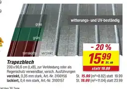 toom Baumarkt Trapezblech verzinkt Angebot