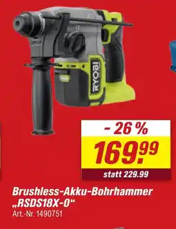toom Baumarkt Ryobi brushless-akku-bohrhammer „rsds18x-0“ Angebot