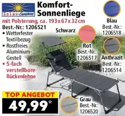 Norma Solax-Sunshine Komfort Sonnenliege Angebot