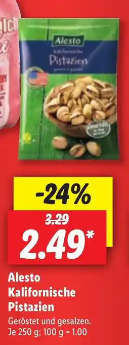 Lidl Alesto Kalifornische Pistazien 250g Angebot