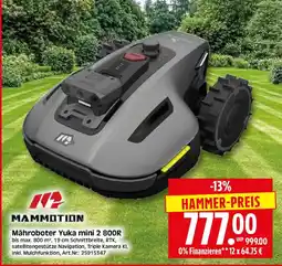 Herkules Baumarkt MAMMOTION Mähroboter Yuka mini 2 800R Angebot