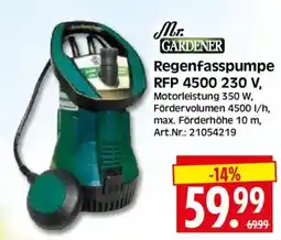 Herkules Baumarkt Mr. GARDENER Regenfasspumpe Angebot