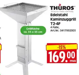Herkules Baumarkt THUROS Edelstahl Kaminzuggrill T2-4F Angebot