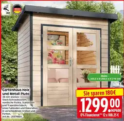 Herkules Baumarkt Gartenhaus Holz und Metall Pluto Angebot