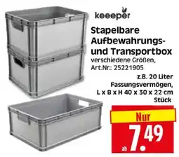 Herkules Baumarkt keeeper Stapelbare Aufbewahrungs- und Transportbox Angebot