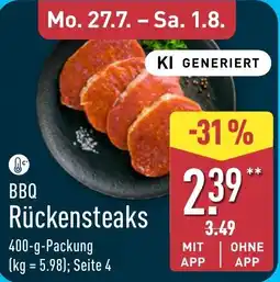 Aldi Nord BBQ Rückensteaks Angebot