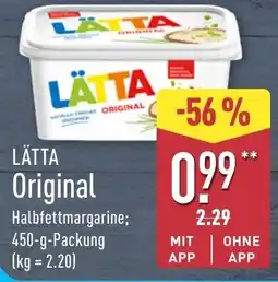 Aldi Nord LÄTTA Original Halbfettmargarine Angebot
