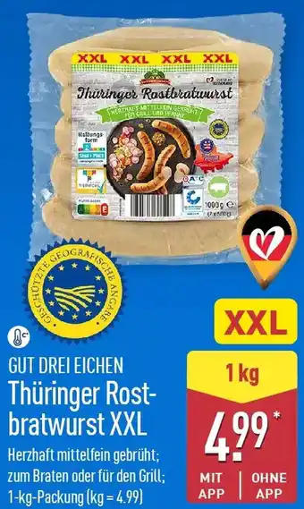 Aldi Nord GUT DREI EICHEN Thüringer Rostbratwurst XXL Angebot