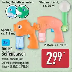 Aldi Nord TOYLINO Seifenblasen Angebot