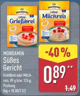 Aldi Nord Mondamin Süßes Gericht Angebot