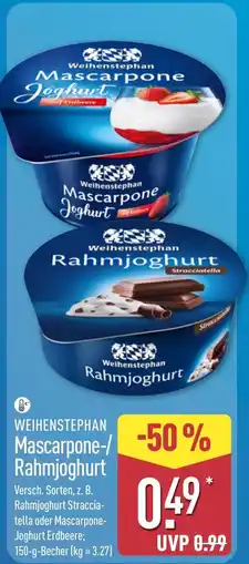Aldi Nord Weihenstephan Mascarpone-/Rahmjoghurt Angebot