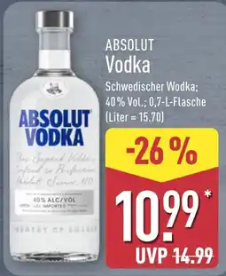 Aldi Nord ABSOLUT Vodka Angebot