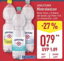 Aldi Nord GEROLSTEINER Mineralwasser Angebot