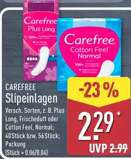 Aldi Nord Carefree Slipeinlagen Angebot
