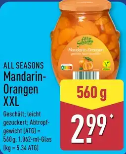 Aldi Nord ALL SEASONS Mandarinen-Orangen XXL Angebot