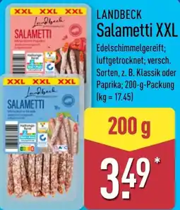 Aldi Nord Landbeck Salametti XXL Angebot