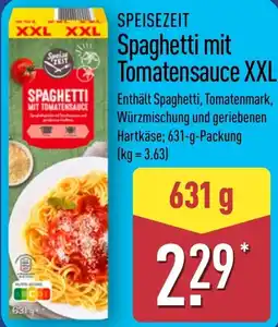 Aldi Nord Speisezeit Spaghetti mit Tomatensauce XXL Angebot