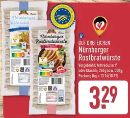 Aldi Nord GUT DREI EICHEN Nürnberger Rostbratwürste Angebot
