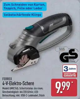 Aldi Nord FERREX 4-V-Elektro-Schere Angebot