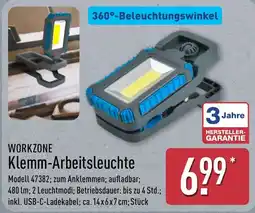 Aldi Nord WORKZONE Klemm-Arbeitsleuchte Angebot