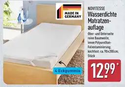 Aldi Nord NOVITESSE Wasserdichte Matratzenauflage Angebot
