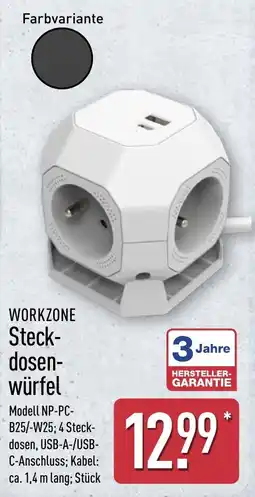 Aldi Nord WORKZONE Steckdosenwürfel Angebot