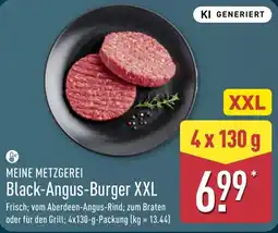 Aldi Nord MEINE METZGEREI Black-Angus-Burger XXL Angebot